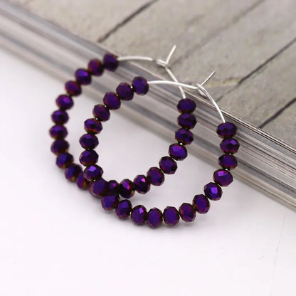 Fashion Women's Earrings Boho Colorful Crystal Beaded Earrings Jewelry Female Girls Gifts Ear Ring Accessories