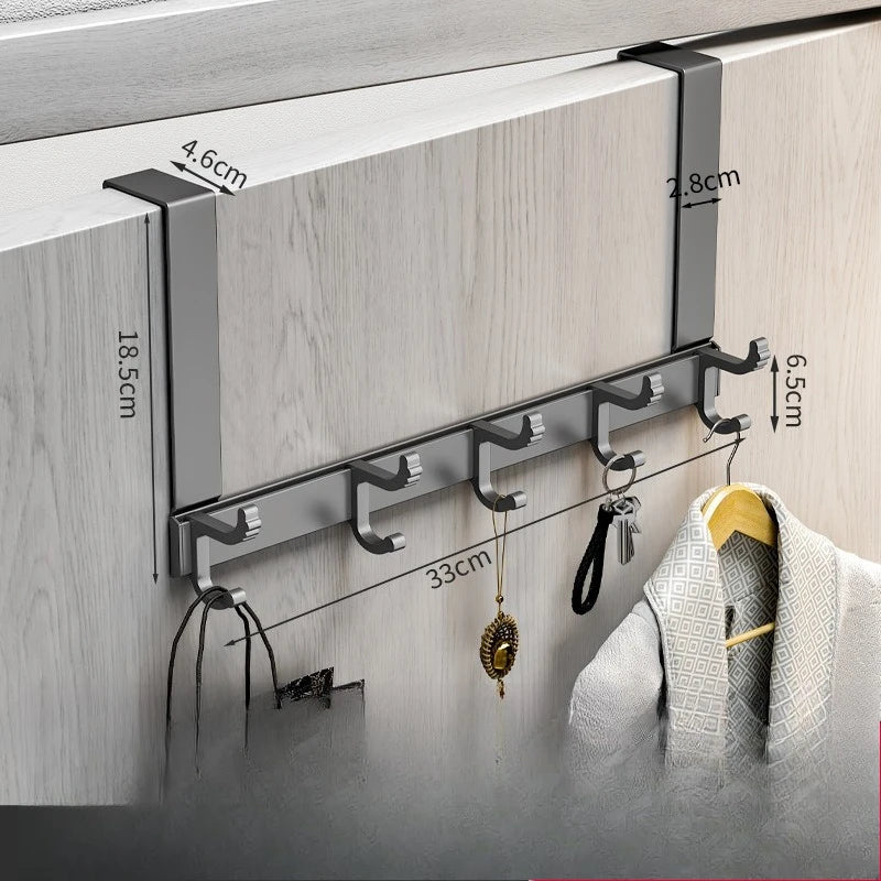 Door Rear Hook Without Hole Drilling Can Be Detached Door Back Coat Rack Bedroom Door Bag Clothes Storage Storage Clothes Hook