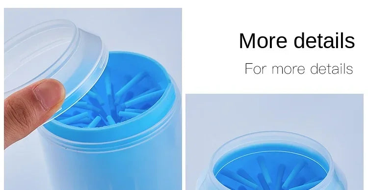 Portable Pet Outdoor Paw Cleaner Cup, Soft Silicone Combs, Quick Wash Foot Cleaning Brush, Towel, Bucket