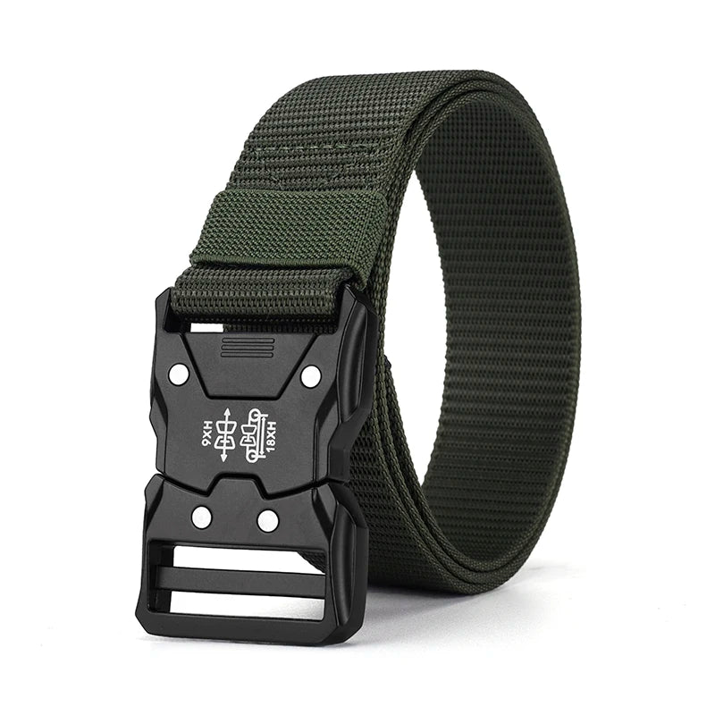 Casual Men's Canvas Belt Tactical Belt Outdoor Sports Belt Fashionable Training Belt
