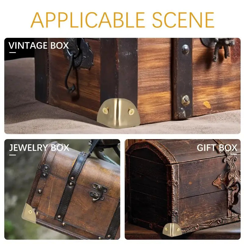 8 Pcs Wooden Box Corner Edges Guard Guards Furniture Jewelry Box Corner Protectorss for Stainless Steel Table Protection