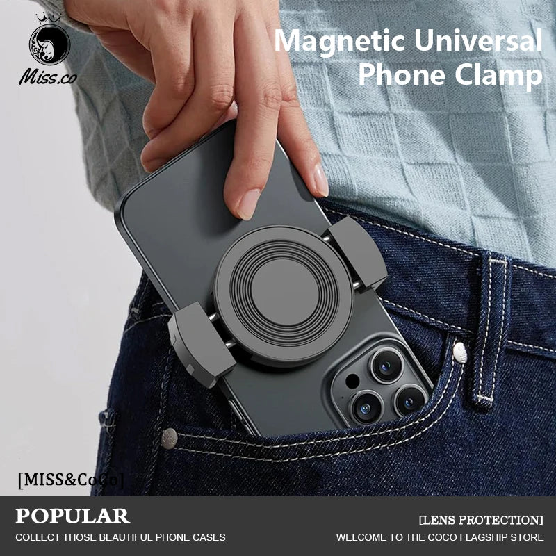 Universal Magnetic Phone Phone Clamp for Magnet Car Mounts Cellphone Clip for Magnetic Car Phone Holder Accessories