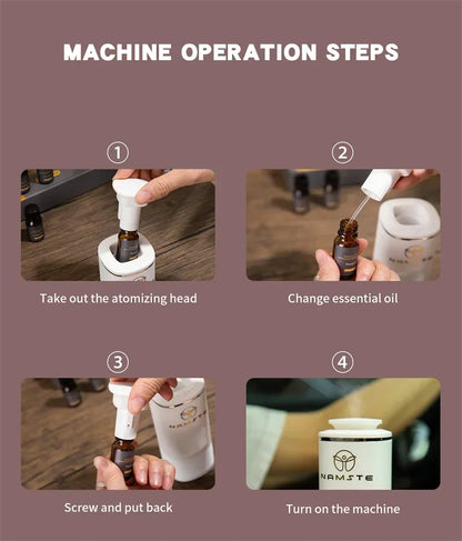 NAMSTE Car Aroma Diffuser Smart  Car Fragrance Spray Cars Odor Eliminator Air Fresheners car Aromatherapy Diffuser Essential Oil