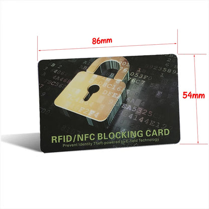 5Pc RFID Blocking Cards Contactless NFC Debit Credit Card Passport Protector Blocker Set Smart Anti-theft Design RFID Blocker