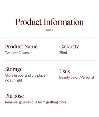 SongLash 25ml Eyelash Tweezers Cleanser Lash Glue Extension Supplies Sponge Eyelash Extension Cleaner Makeup Tools