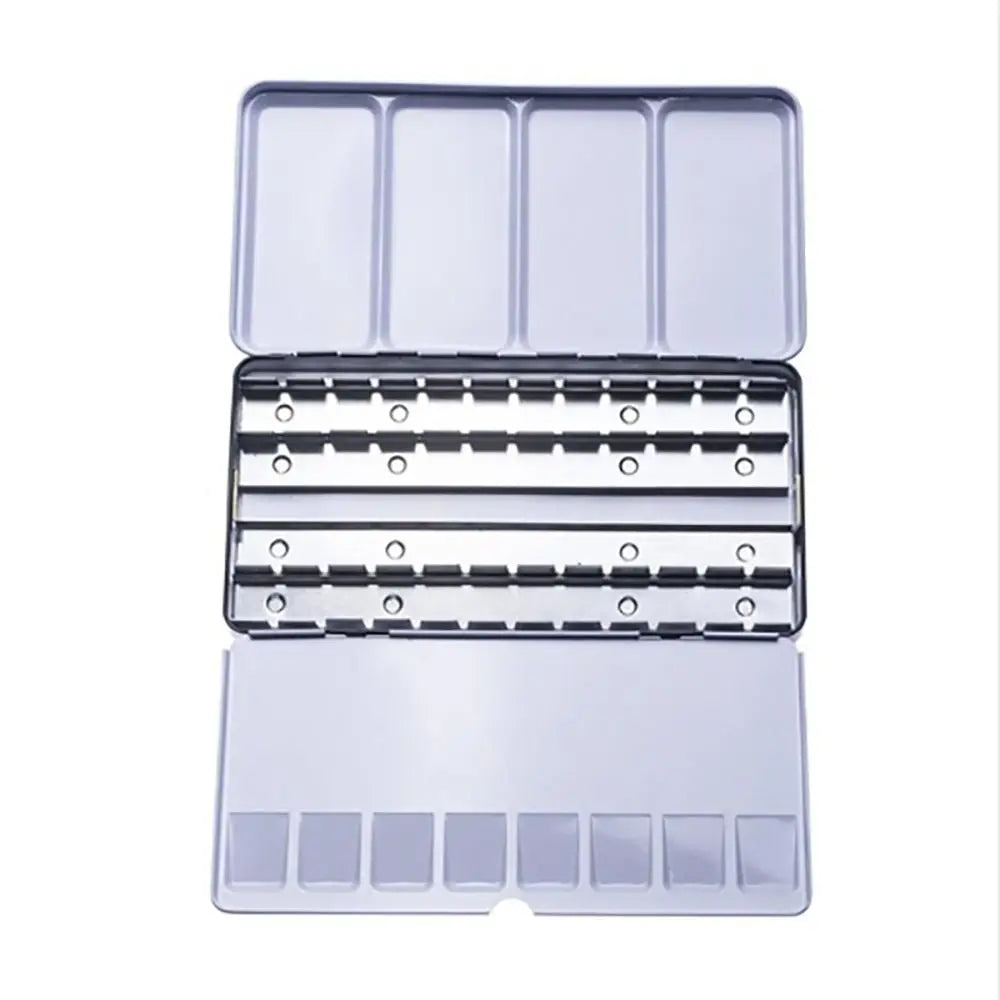 Art Supplies Creative Empty Paint Palette Watercolor Storage Case Pigment Box Grids Slots Painting Tools Drawing Supplies