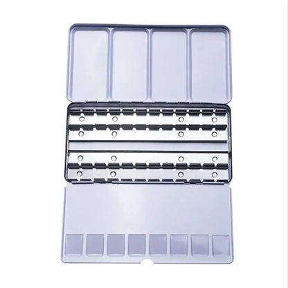 Art Supplies Creative Empty Paint Palette Watercolor Storage Case Pigment Box Grids Slots Painting Tools Drawing Supplies