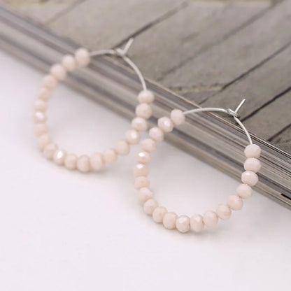 Fashion Women's Earrings Boho Colorful Crystal Beaded Earrings Jewelry Female Girls Gifts Ear Ring Accessories