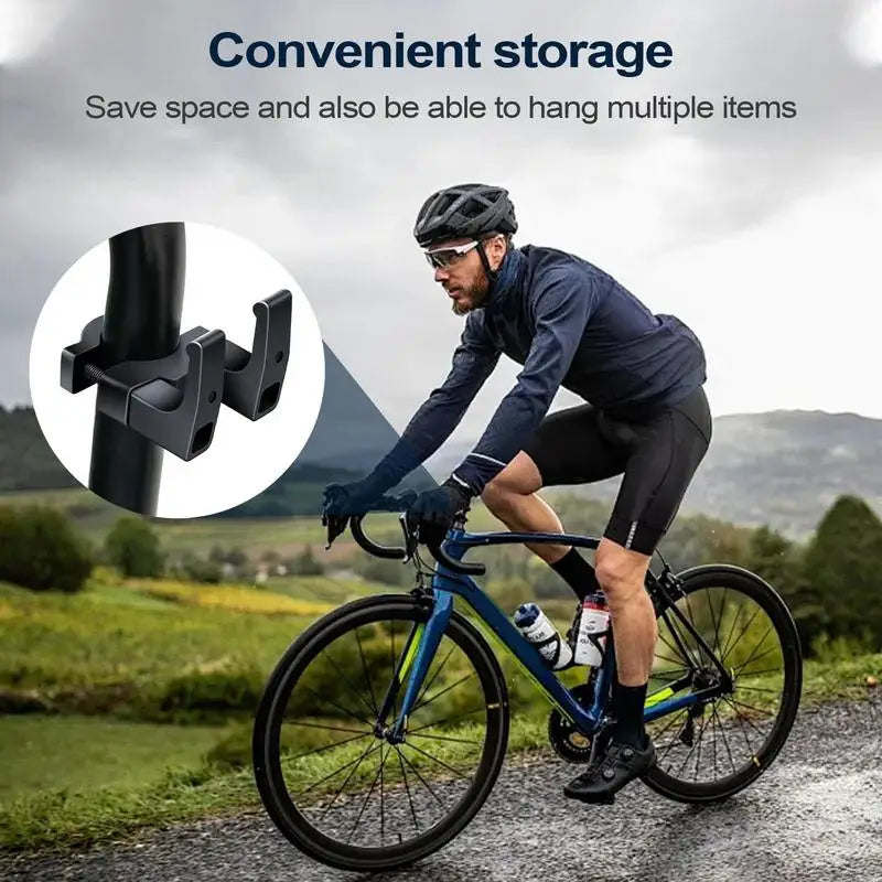 Bicycle Front Hanging Hook Free Punch Sturdy Tube Storage Hook Holder Rack Hanger for Electric Scooter Bike Motorcycle