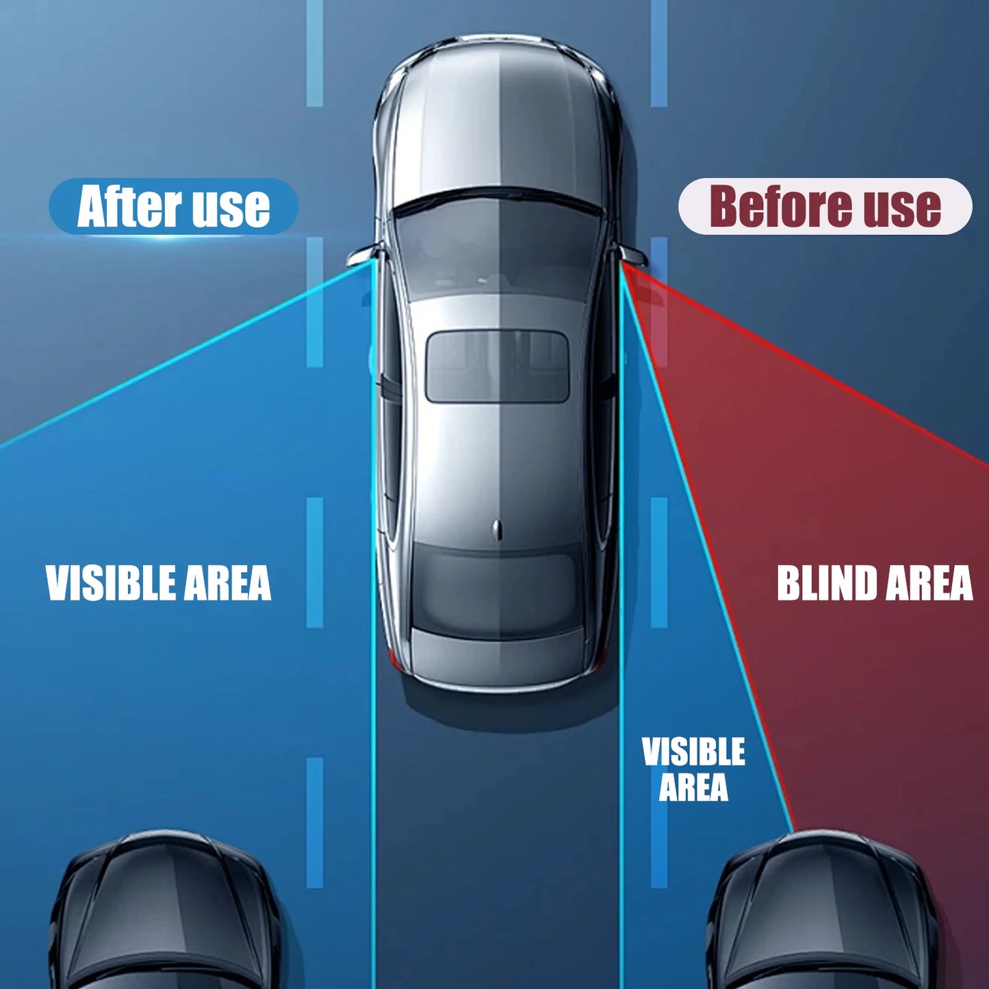 Car Frameless Blind Spots Mirror Cute Heart Shape Side Mirror Rearview Mirrors Auxiliary Accessories for Auto SUV Motorcycle