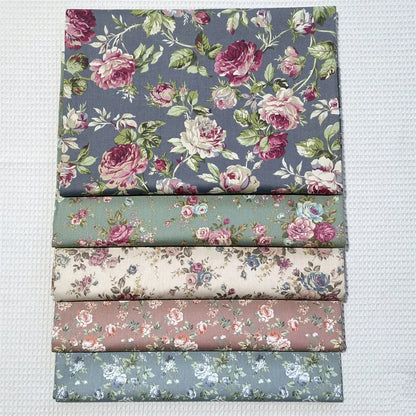 160x50cm Vintage Rose Flower Cotton Fabric Cotton Bedding Cotton Clothing Hair Ring Fabric