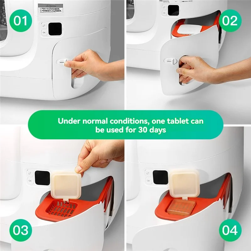 N50 Odor Eliminator Forpuramax Self-Cleaning Cat Litter Box Pet Toilet Odor Control Deodorant Cubes 3PCS