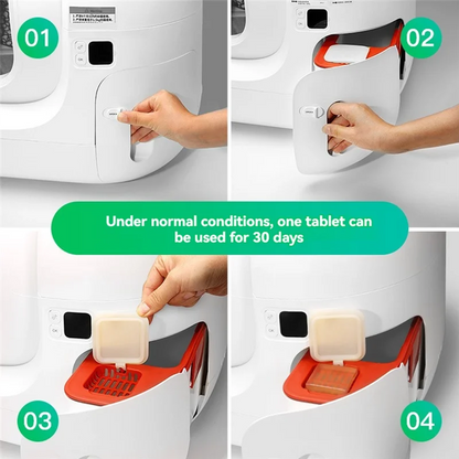 N50 Odor Eliminator Forpuramax Self-Cleaning Cat Litter Box Pet Toilet Odor Control Deodorant Cubes 3PCS