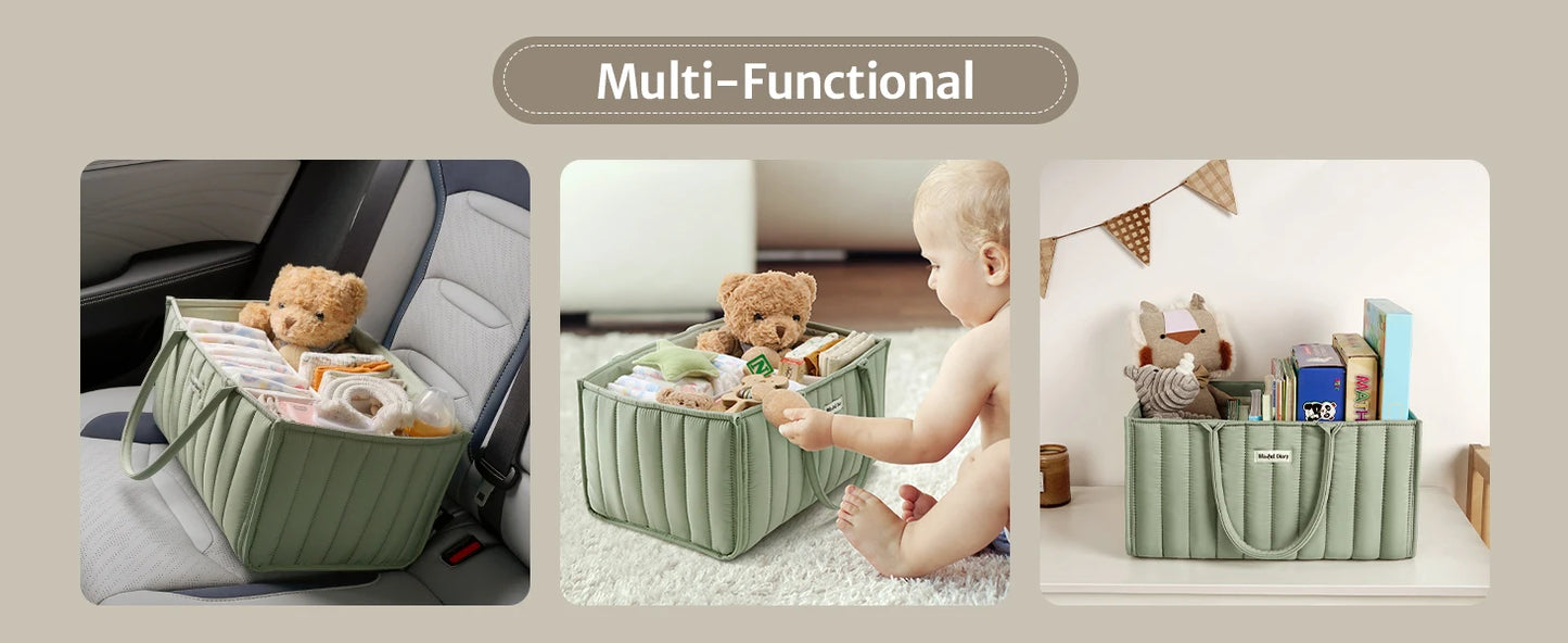 Baby Diaper Caddy Organizer Product Caddy Portable Organizer for Changing Table Gift for Baby Shower and Registry Must-Have