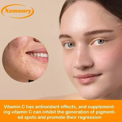 Vitamin C Capsules 1000mg - Supports Dental and Skin Health, Improves Immunity, Prevents Cancer, Antioxidant