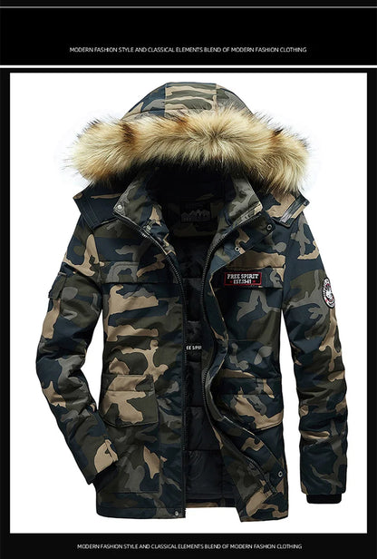 TRAF Winter New Cotton-Padded Men's Thick Fashion Handsome Hooded Cotton-Padded Jacket Pure Cotton Warm Cotton-Padded Jacket