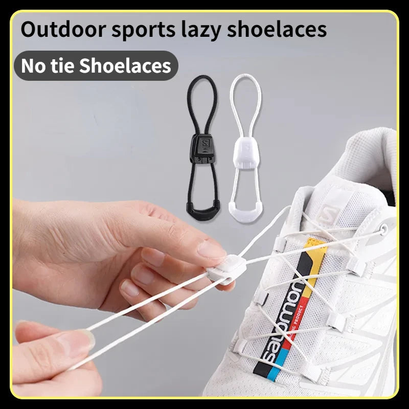 New Quick Lace Kit No Tie Round Tennis Shoe Laces Without Ties Adult Kids Quality Running Sneakers Shoelaces for Shoe Accessorie