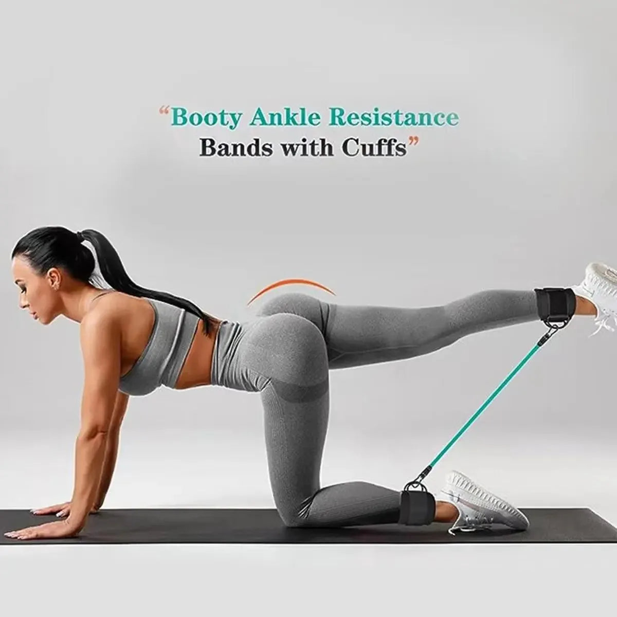Resistance Bands With Ankle Straps Fitness Workout Training Resistance Bands Home Yoga Stretch Elastic Pilates Gym Equipment