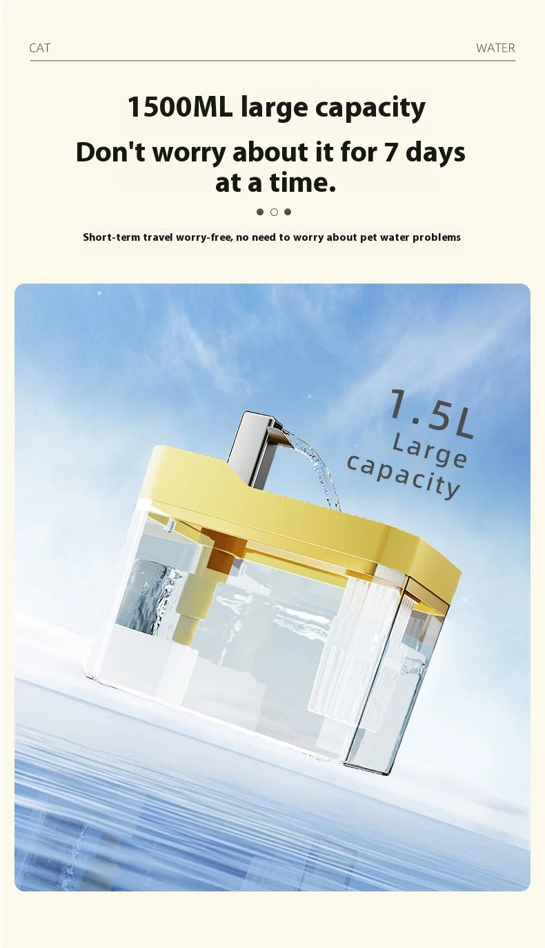 Cat Water Fountain Cat automatic water dispenser filters circulating flowing water intelligent pet automatic water dispenser