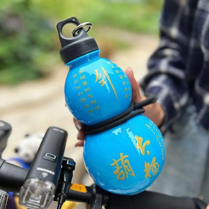Retro Style Gourd Water Bottle 750ml Large Capacity Fitness Bottle Outdoor Hydration Gourd Bottle Traditional Water Cup Design