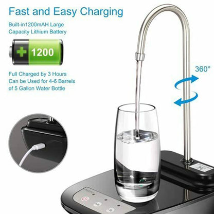 Electric Water Gallon Pump Automatic Water Bottle Dispenser  Rechargeable Water Pump Dispenser With Stand Water Dispenser