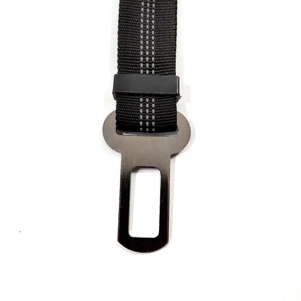 Reflective Dog Seat Belt - Adjustable and Durable Nylon Harness with Bungee Fabric Belt for Safe and Secure Car Travel