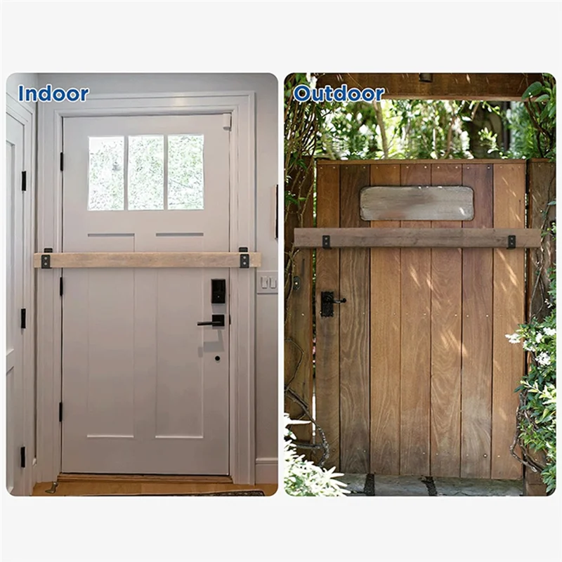 AAAEL-2 Pieces 2Inch X 4Inch Door Barrier Clips Heavy Duty Open Rod Bracket U Shape Bracket For Barn Shed Garage Gate Durable