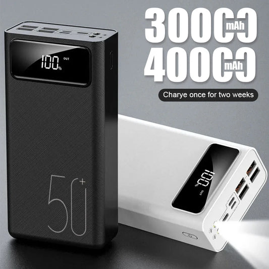 New Power Bank 30000mAh/40000mAh Portable Charger LED Light Poverbank Powerbank External Battery For iPhone Xiaomi OPPO