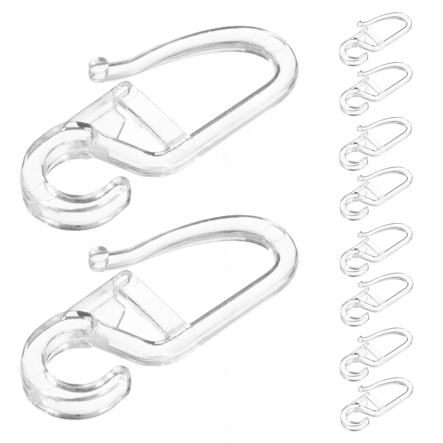 50pcs Plastic Bed Curtain Hooks Universal Sliding Hooks For Bedroom Bathroom Decorative Accessories With Flexible Roller