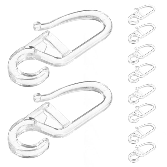 50pcs Plastic Bed Curtain Hooks Universal Sliding Hooks For Bedroom Bathroom Decorative Accessories With Flexible Roller