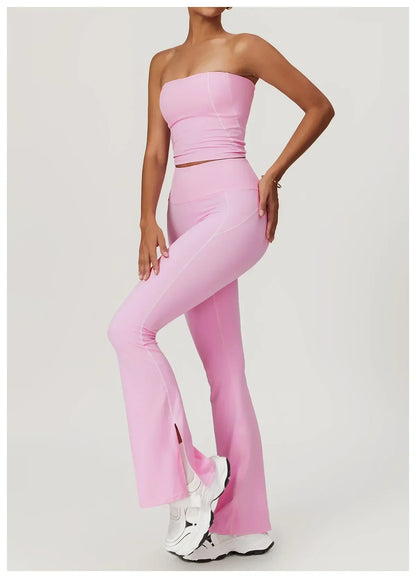 Yoga Pants Women High Waist Lift Hip Fitness Running Training Sweatpants Micro Pants Slim Slim Flared Pants Outer Wear