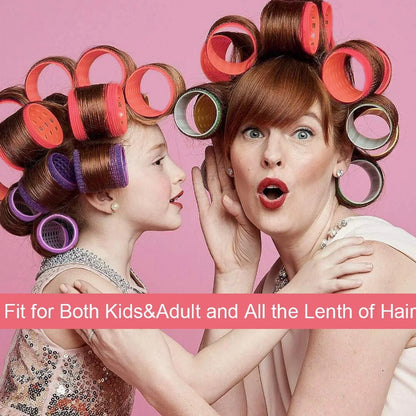 Hair Rollers Self Grip Hook Hair Curlers Heatless Hairs Roller Salon Hairs Dressing Curlers Jumbo Size Sticky Hair Styling Tools