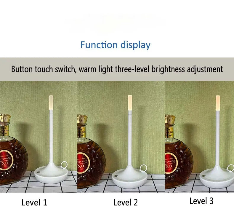 Luxury Style Decorative Lamp  Atmosphere Desk Light for Bedroom Bedside USB Portable Wireless Charging Warm Light Night Light