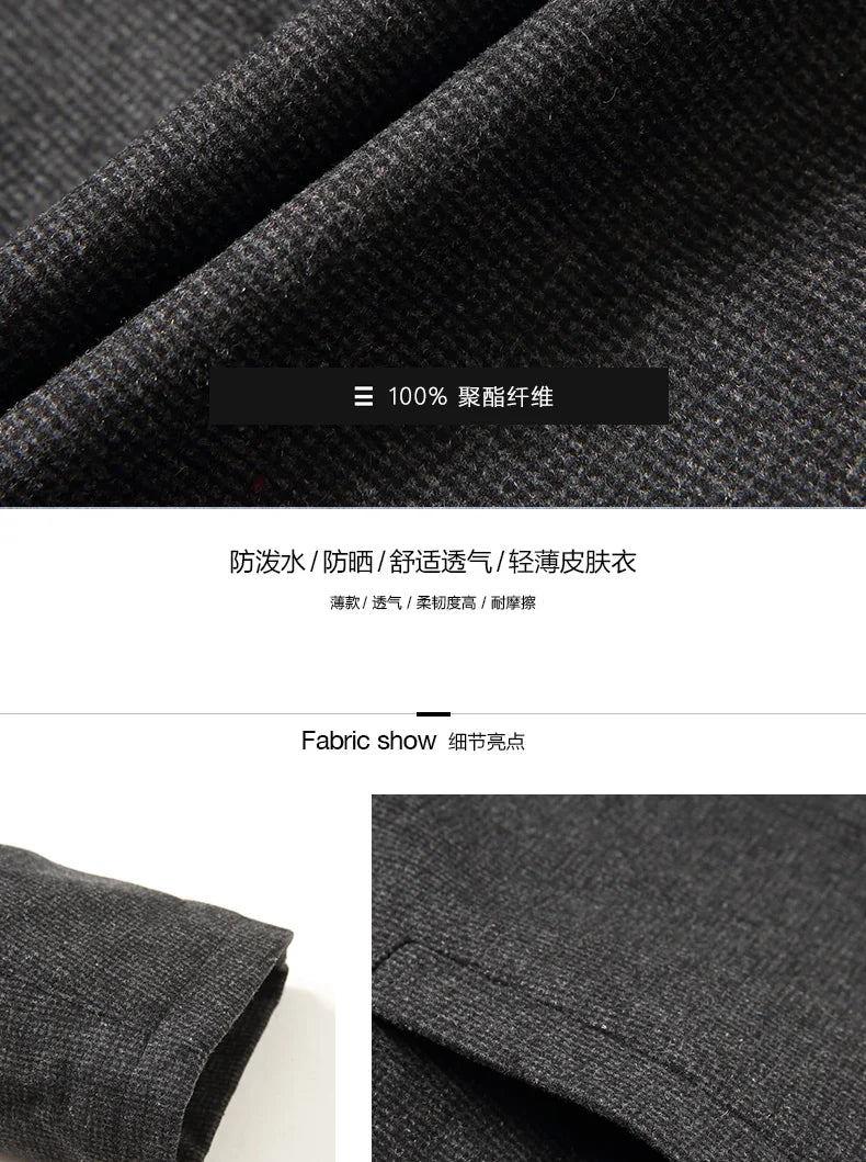 High Quality New Brand Casual Fashion Lapel Autumn Winter Mens Coat 2025 Men Clothing Fashion Jacket Solid Classic Windbreaker