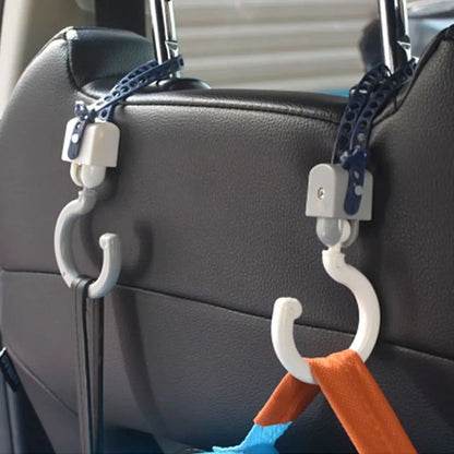 10Pcs Multipurpose Dopamine Baby Stroller Hook Hanging Rotating Universal S Hooks Non-Marking Foldable Car Seat Hooks Kitchen