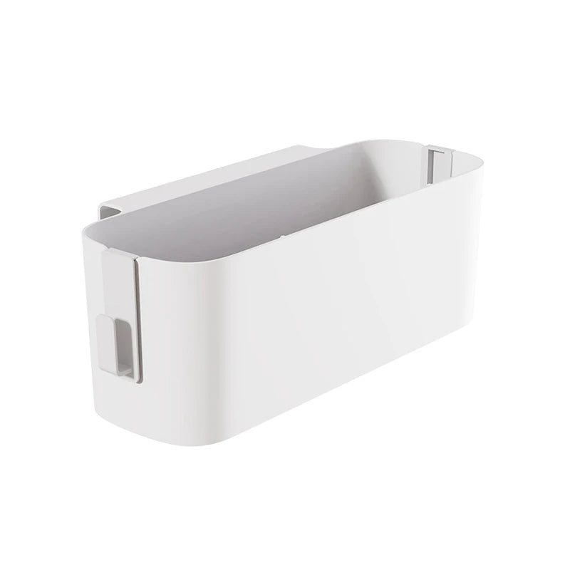 Bedside Plastic Storage Caddy with Removable Hook Hanging Basket Sundries Organizer Box Holder Shelf for Dorm Room