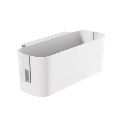 Bedside Plastic Storage Caddy with Removable Hook Hanging Basket Sundries Organizer Box Holder Shelf for Dorm Room