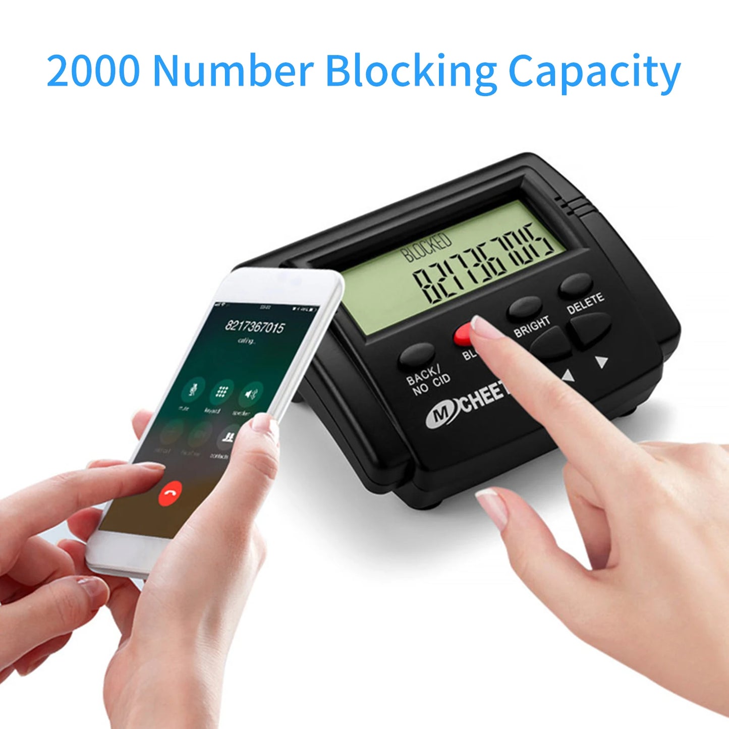 Call Blocker for Landline Phones Telephone 2000 Caller ID Box Blocking One Touch Number Block Unwanted Robocalls Nuisance Calls