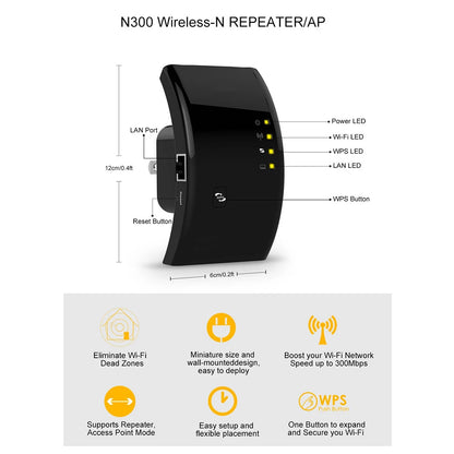 Wireless Signal Booster Wifi Extender Small Network Repeater Ap Broadband Home Router Signal Amplification Extension