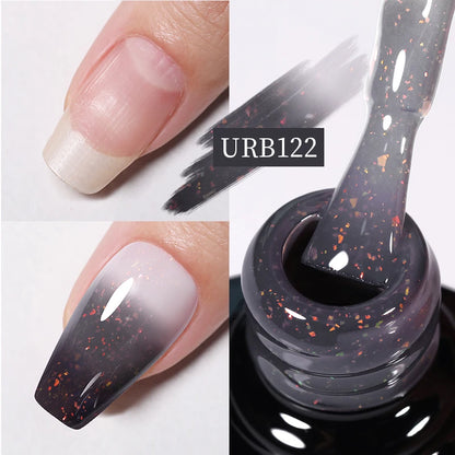 UR SUGAR 7ml Nude Crystal Rubber Base Gel Natural Color Semi Permanent Soak off UV LED Gel Nail Art Varnish