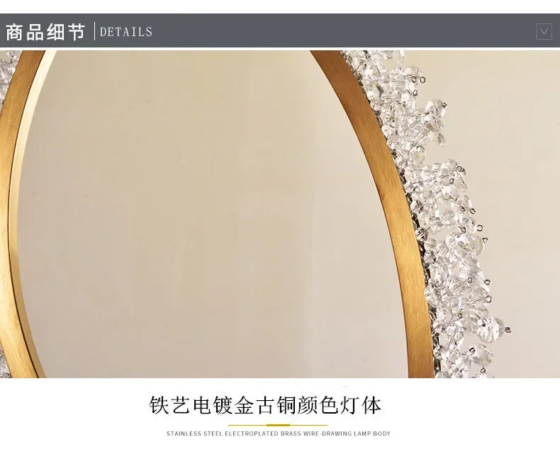 HYN Decorative Chandelier Postmodern Brass Front Desk Circular Art Reception Room Exhibition Hall Crystal Lamp