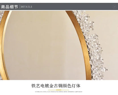 HYN Decorative Chandelier Postmodern Brass Front Desk Circular Art Reception Room Exhibition Hall Crystal Lamp