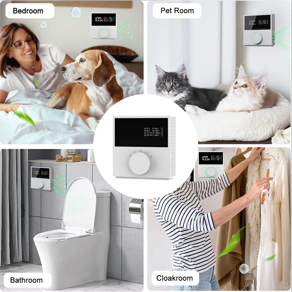 Air Purifier Odor Eliminator Negative Ion Generator Smart Air Freshener USB Rechargeable Portable Air Purifier for Home Toilet