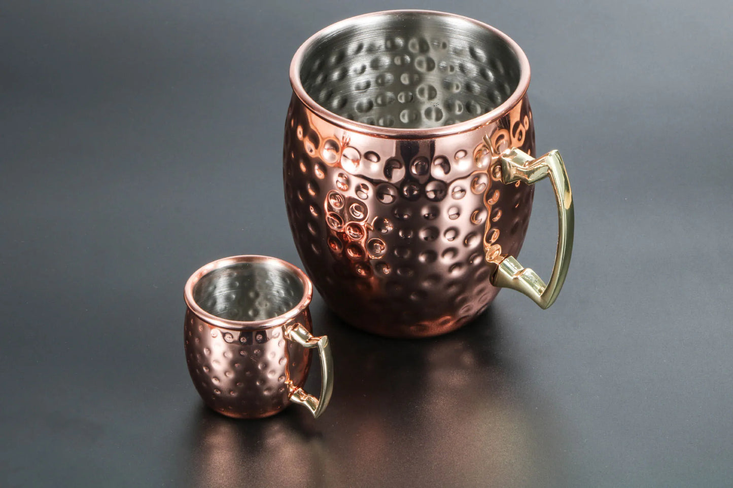 60ML Moscow Mule Cocktail Mug Stainless Steel Coffee Cups Personalized Espresso Mugs Modern Hammer Pattern Design Drinkware