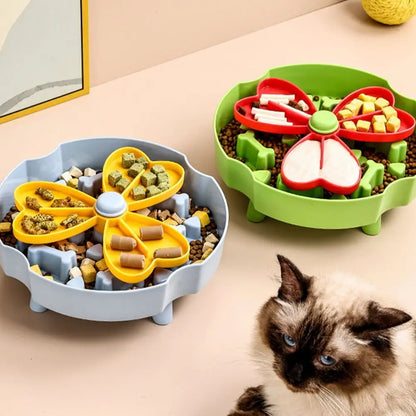 Funny Anti Choking Dog Slow Food Bowl Rotating Interactive Pet Feeding Toy Durable Anti Slip Puppy Training Toy Gift