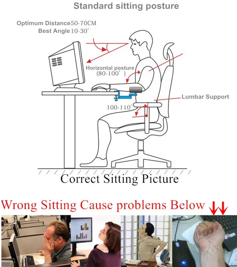 Ergonomic Computer Satisfy Metal Arm Support Adjustable Hand Drag Wrist Support Computer mouse pad hand computer bracket console