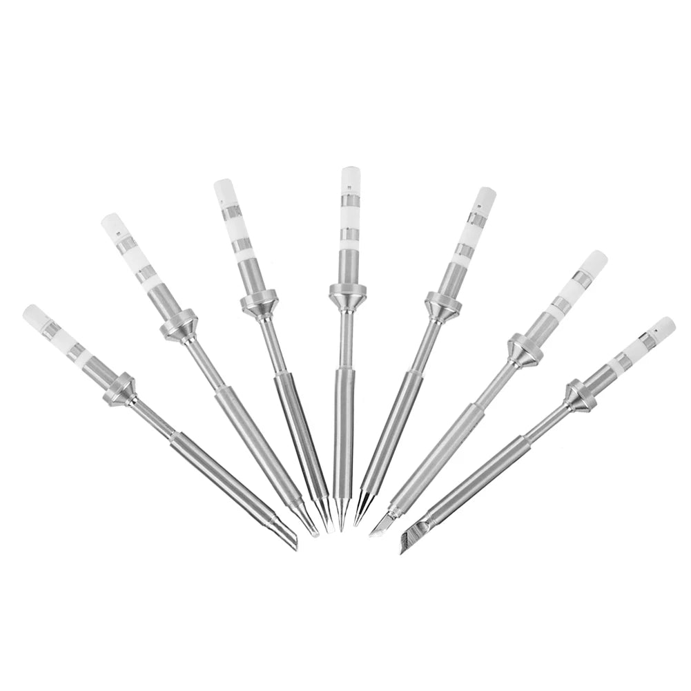 7 Types Mini Stainless Steel Soldering Iron Tips Replacement for TS100 Soldering Iron Mini Soldering Iron Tip Soldering Iron Tip
