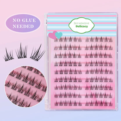 Lashprofessor Glue-Free DIY Self-adhesive False Eyelashes Self-adhesive Reusable DIY Segmented Lashes No-Glue DIY Cluster Lashes