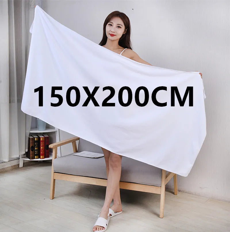 microfiber bath towel beauty salon towel white classic luxury hand towel-hotel-spa Swimming towels Beach towel