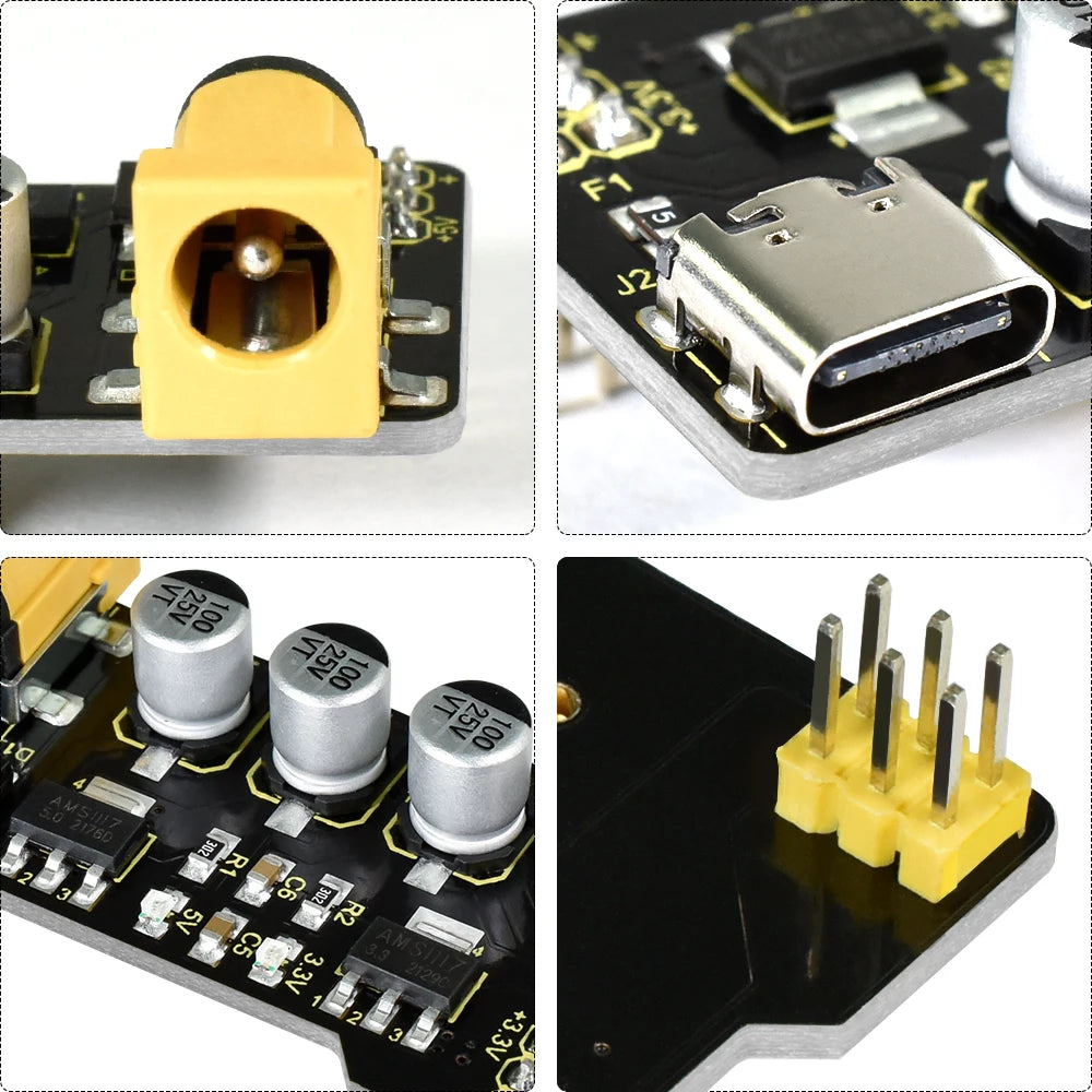 5PCS Per Pack Keyestudio Power Module Type-C for Breadboard Diy Kit Electronics Accessories